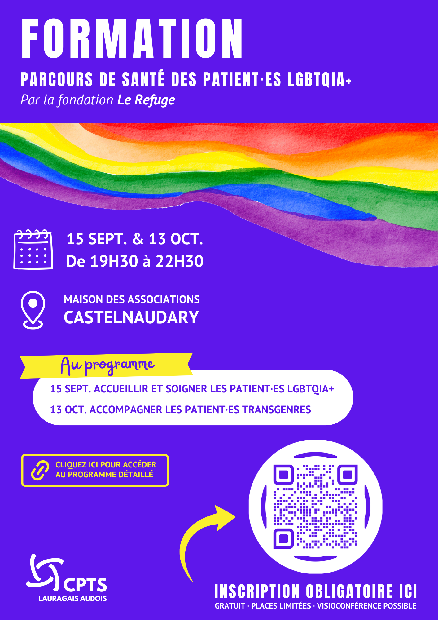 Affiche évènement formation LGBTQIA+